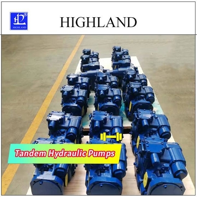 پمپ های هیدرولیک پشت سر هم سرعت نامی 2500r/min با کنترل فشار و جریان 110cc/R+110cc/R
